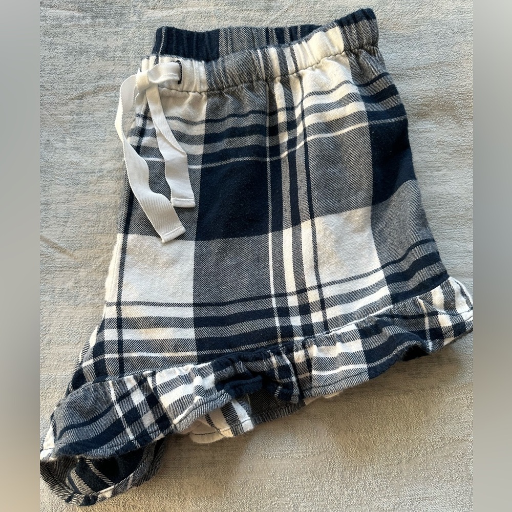 J. Crew Navy and White Plaid Flannel Pajama set - Picture 2 of 10